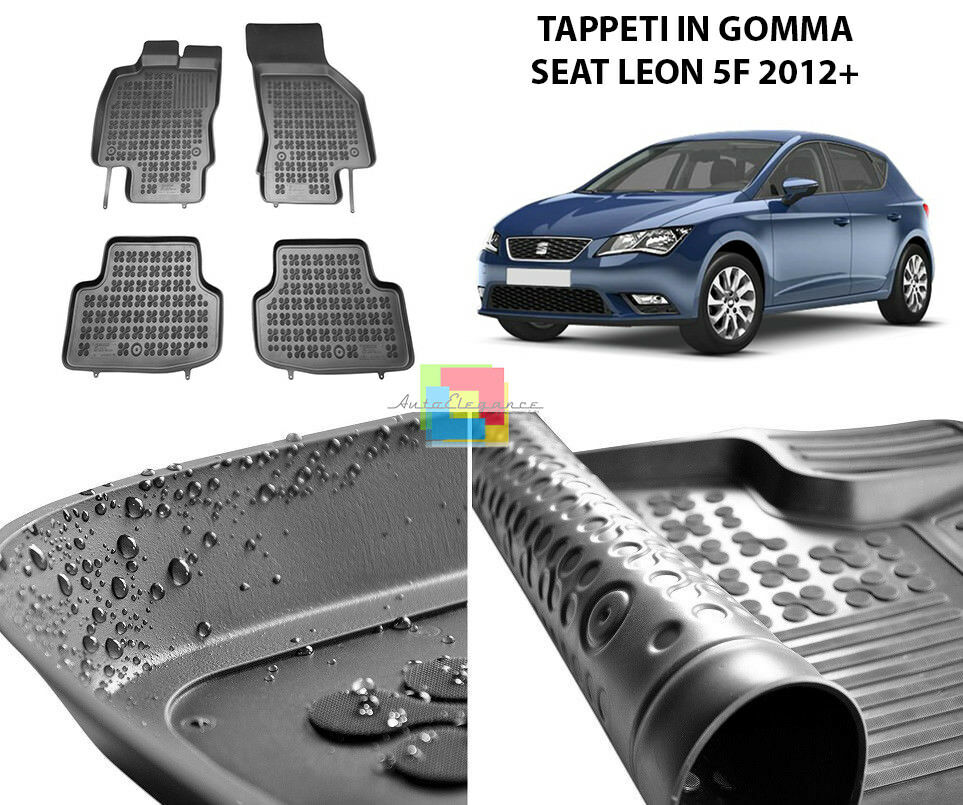 SEAT LEON 5F 2012 ONWARDS RUBBER CAR MATS - TOP QUALITY MATS -1