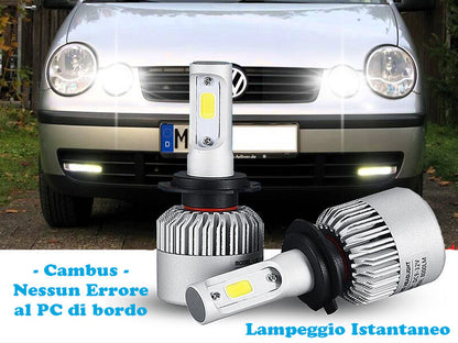 LAMPADE ABBAGLIANTI LED VW POLO 9N 02-09 LAMPEGGIO ISTANTANEO 6000K