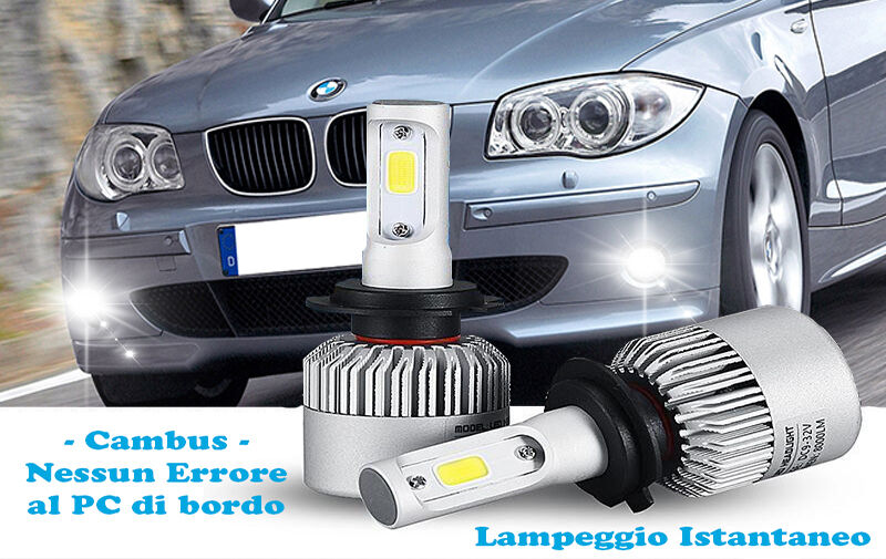 LAMPADE FENDINEBBIA A LED CREE BMW SERIE 1 E88 CAMBUS BIANCO GHIACCIO