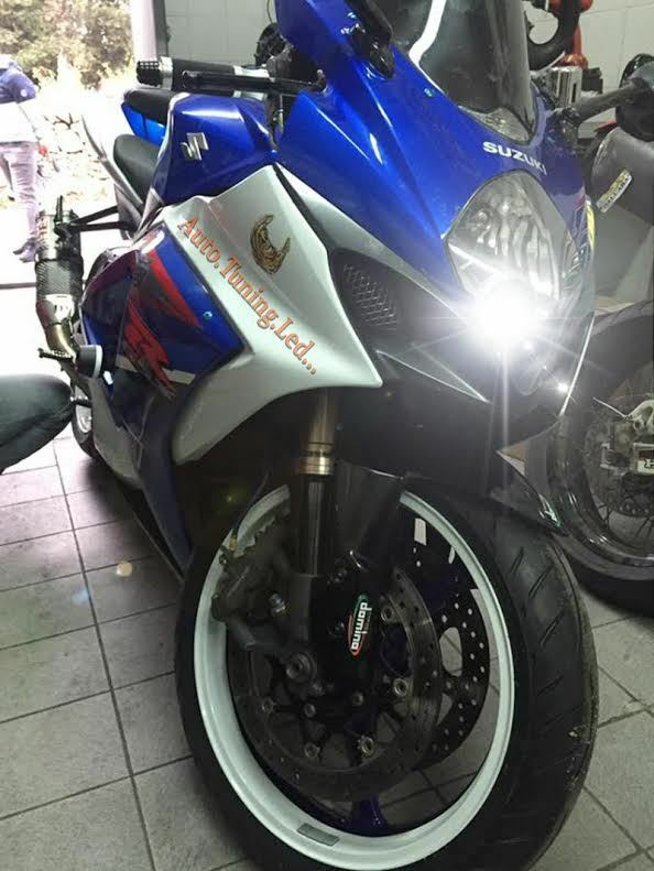 CREE LED 6000K MOTO RAPIDA SUZUKI GSX K8 ANABBAGLIANTE + ABBAGLIANTE H7 + H9 AUTOELEGANCERICAMBI