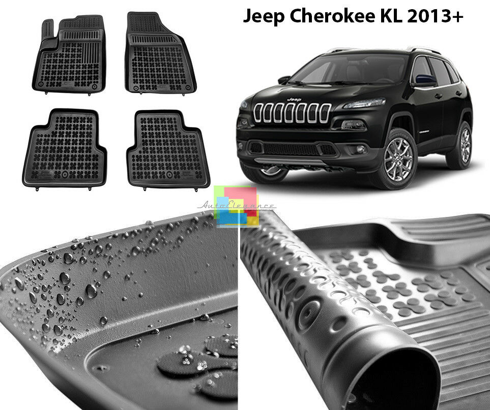 JEEP CHEROKEE KL 2013 ONWARDS RUBBER CAR MATS - TOP QUALITY MATS -1