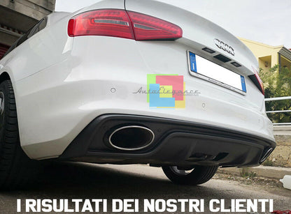 DIFFUSORE per AUDI A4 B8 8K 2012-2015 SLINE LOOK RS4 + TERMINALI