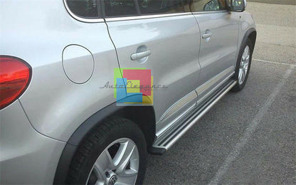 SIDE STEPS FOR VW TIGUAN FROM 2007 TO 2015 NON-SLIP DOOR SILLS .-