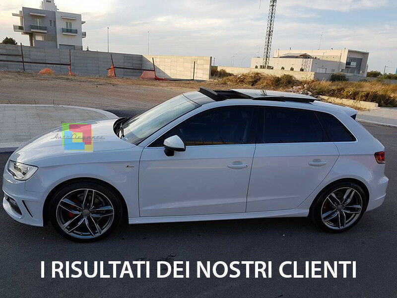 MINIGONNE LATERALI SOTTO PORTA LOOK S-LINE - AUDI A3 8V SPORTBACK 2012+ 5 PORTE