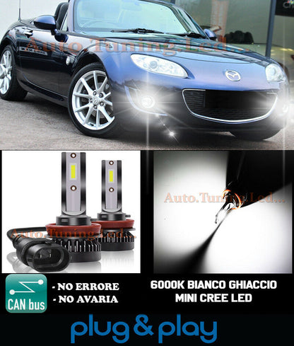 CREE LED FOG LIGHTS MAZDA MX 5 III CAMBUS ICE WHITE 8000LM