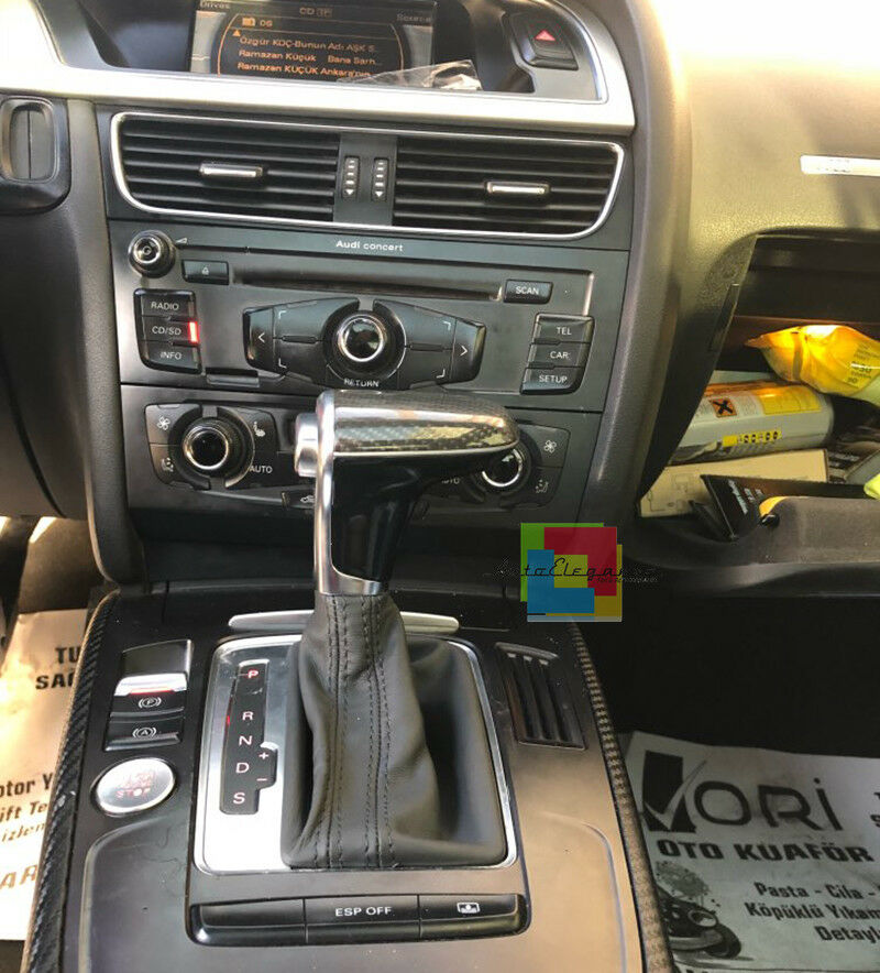 AUDI Q7 2006+ POMELLO DEL CAMBIO AUTOMATICO PELLE CARBON LOOK SLINE AUTOELEGANCERICAMBI