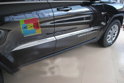 JEEP GRAND CHEROKEE 2012-2014 MODANATURE CROMATE BARRE SUGLI SPORTELLI LATERALI
