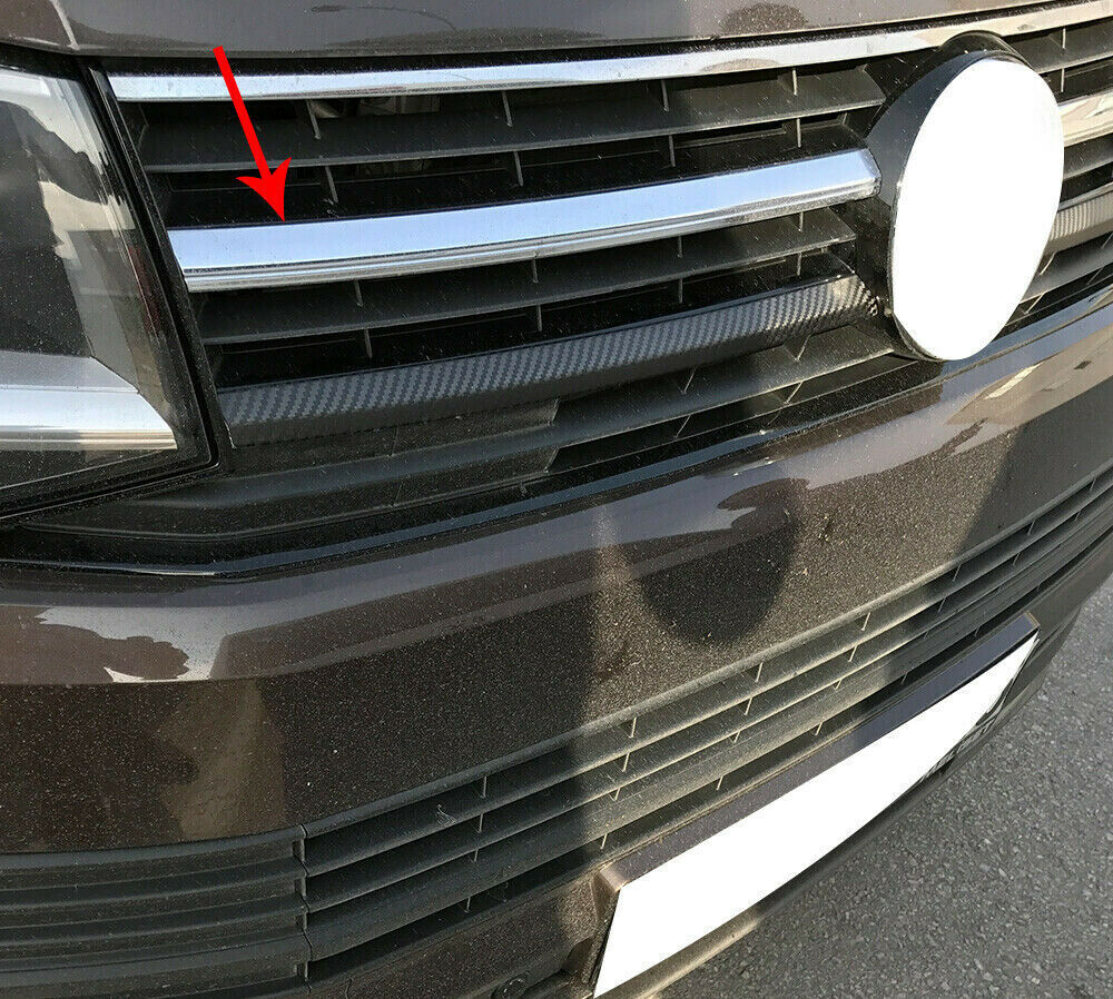 VW T6 TRANSPORTER CARAVELLE MODANATURA ANTERIORE GRIGLIA CROMATA ADESIVA INOX