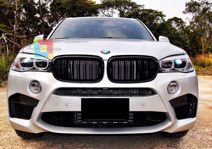 PER BMW X6 F16 2014+ CALANDRA DOPPIA STRISCIA LOOK M - GRIGLIE ANTERIORI -