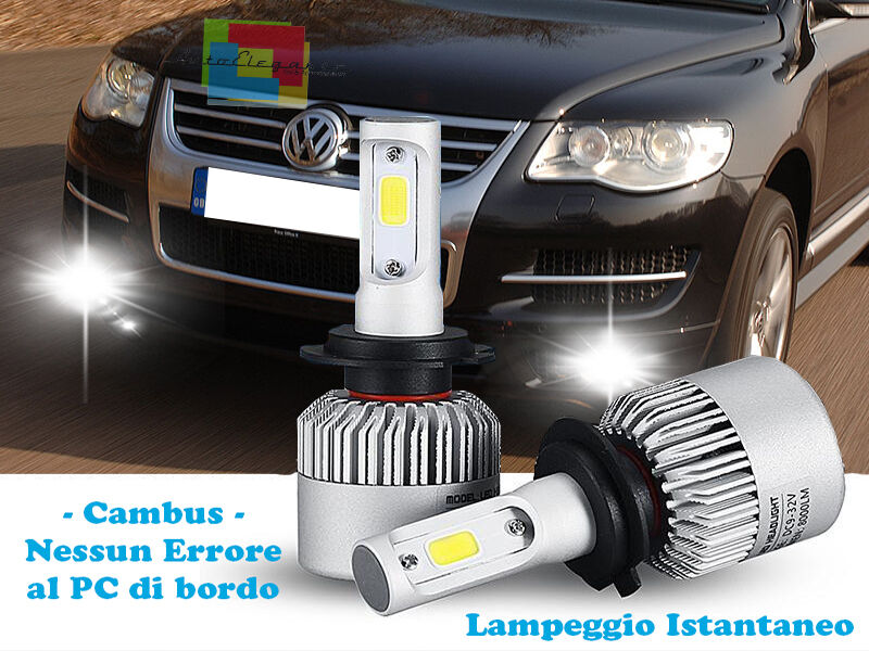 LAMPADE FENDINEBBIA A LED VW TOUAREG 2002-2010 CAMBUS BIANCO GHIACCIO CREE -1