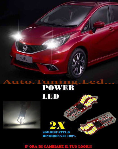 LUCI POSIZIONE NISSAN NOTE 2013+ CANBUS T10 BIANCO 20 LED SUPER QUALITA