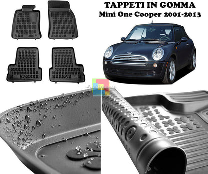 MINI ONE COOPER 2001-2013 TAPPETINI AUTO GOMMA - TAPPETI TOP QUALITA -1-