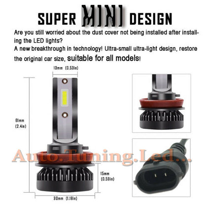 LAMPADE FENDINEBBIA A LED CREE SUZUKI IGNIS II CAMBUS BIANCO GHIACCIO 8000LM