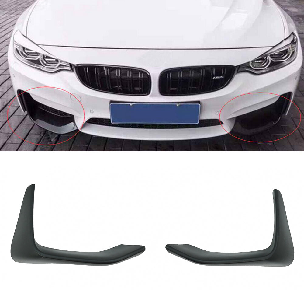BMW SERIE 3 F80 M3 2014-2019 SOTTO PARAURTI ANTERIORE SPLITTER ABS BAFFI NERI AUTOELEGANCERICAMBI