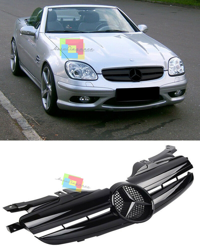 GRIGLIA ANTERIORE NERO LUCIDO MERCEDES SLK R170 96-04 CALANDRA AMG