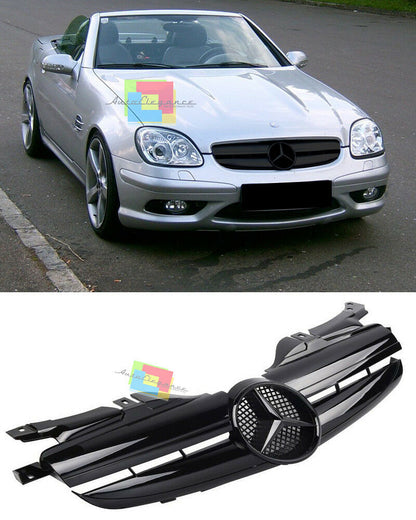 GRIGLIA ANTERIORE NERO LUCIDO MERCEDES SLK R170 96-04 CALANDRA AMG