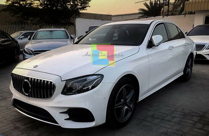 GRIGLIA ANTERIORE MERCEDES CLASSE E W213 2016+ PROFILI SATINATI MASCHERINA -