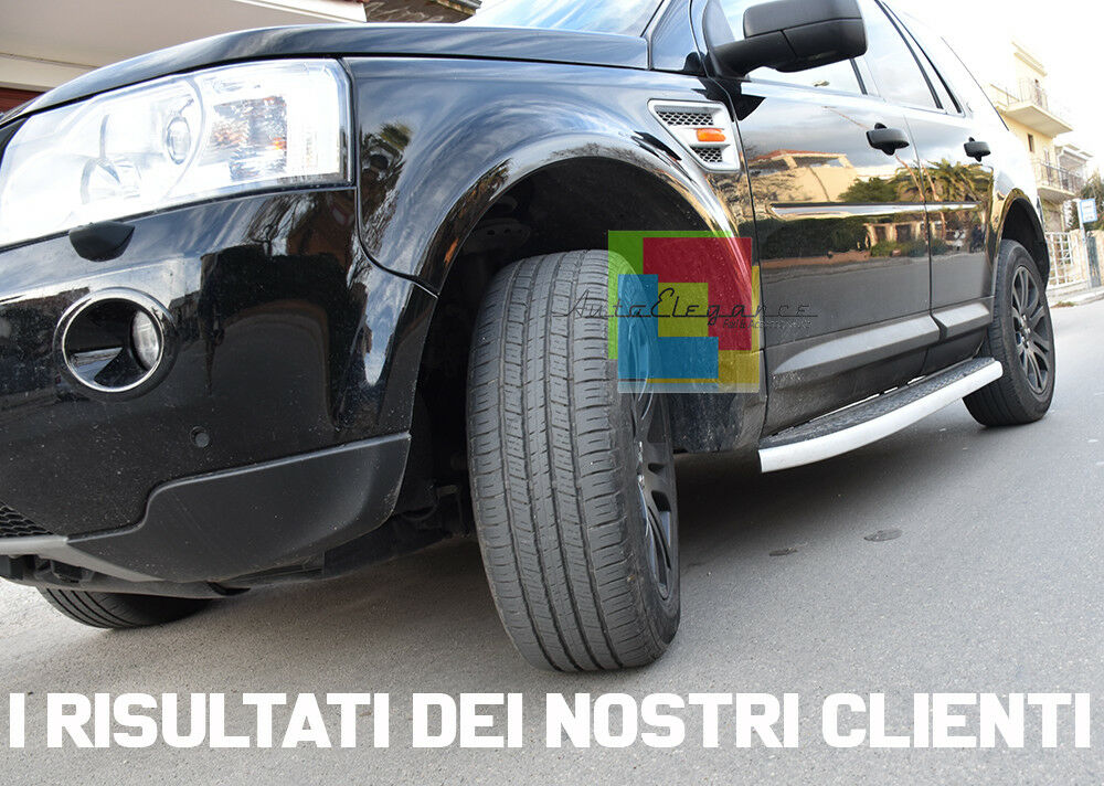 PEDANE LATERALI LAND ROVER FREELANDER II 2007+ SOTTOPORTA IN ALLUMINIO .-