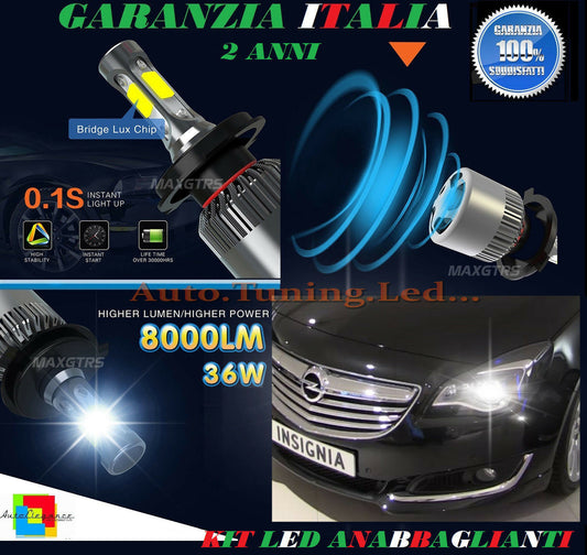 2x LAMPADE HIR2 9012 ANABBAGLIANTI OPEL INSIGNIA 2014-2016 36W LED ISTANTANEO AUTOELEGANCERICAMBI