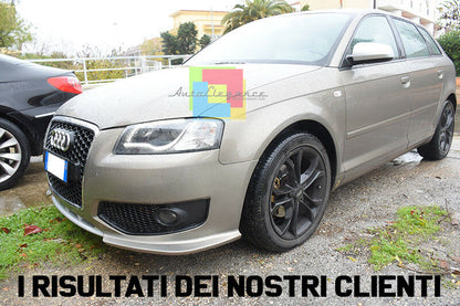 PARAURTI ANTERIORE SPORTIVO PER AUDI A3 8P 2004-2008 LOOK RS3 NIDO D&apos;APE -1