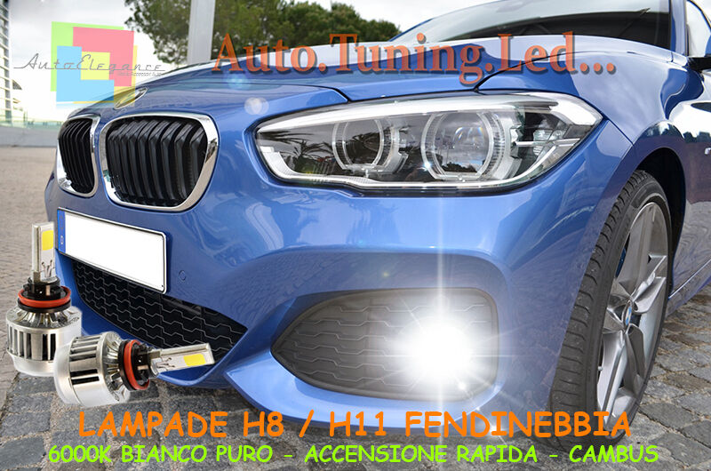 OPEL MERIVA A 03-08 LAMPADE H8 CREE LED FENDINEBBIA 6000K BIANCO RAPIDO