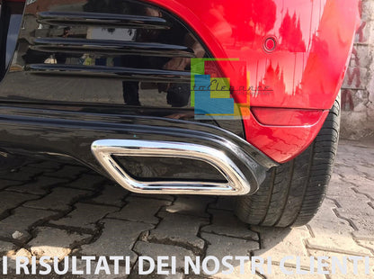 RENAULT CLIO IV 2012+ DIFFUSORE SOTTO PARAURTI DIFFUSORE TERMINALI CROMATI ABS -