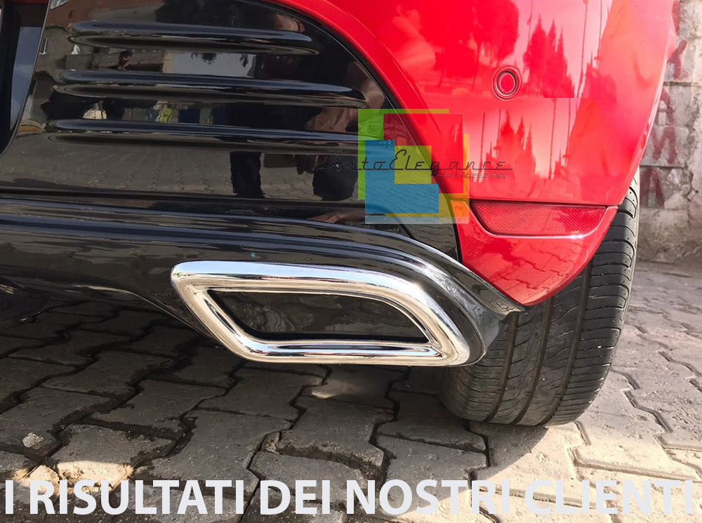 REAR DIFFUSER RENAULT CLIO IV 2012+ UNDER BUMPER CHROME TIPPER ABS