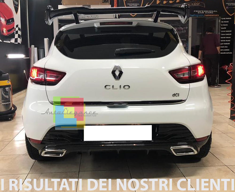 REAR DIFFUSER RENAULT CLIO IV 2012+ UNDER BUMPER CHROME TIPPER ABS