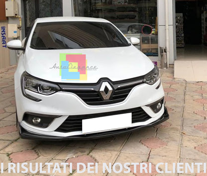 RENAULT MEGANE 4 2016+ SPLITTER SPOILER UNDER FRONT BUMPER ABS BLACK