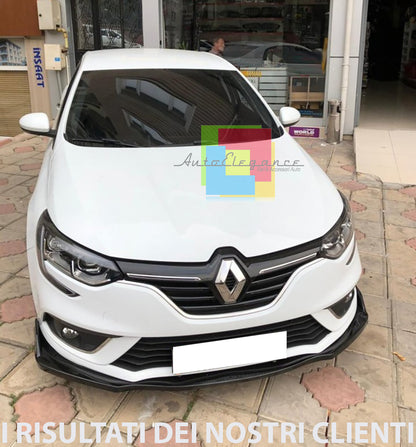 RENAULT MEGANE 4 2016+ SPLITTER SPOILER UNDER FRONT BUMPER ABS BLACK