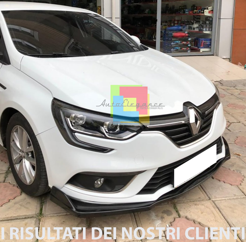 RENAULT MEGANE 4 2016+ SPLITTER SPOILER UNDER FRONT BUMPER ABS BLACK