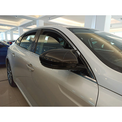 RENAULT TALISMAN 2015+ CALOTTE ADESIVE SPECCHI SPECCHIETTI RETROVISORI NERO LUCIDO