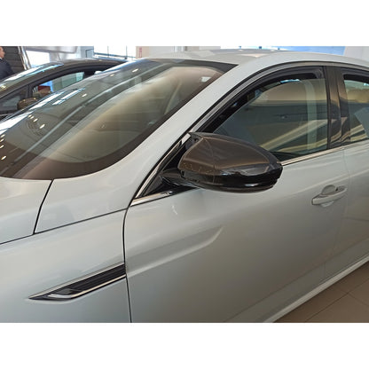 RENAULT TALISMAN 2015+ CALOTTE ADESIVE SPECCHI SPECCHIETTI RETROVISORI NERO LUCIDO