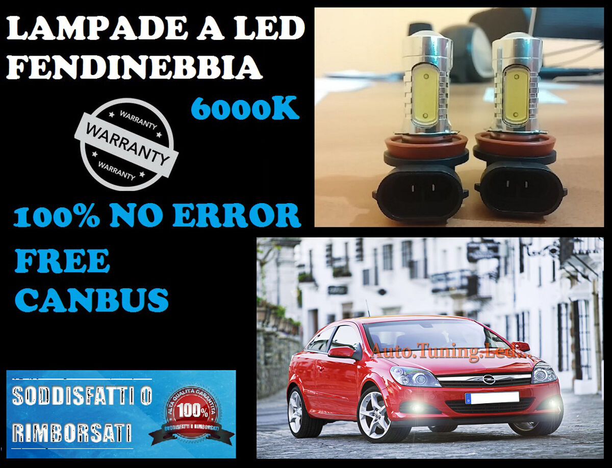 LAMPADE FENDINEBBIA H3 LED CREE RESISTENZA CANBUS 6000K OPEL ASTRA H GTC 05-09