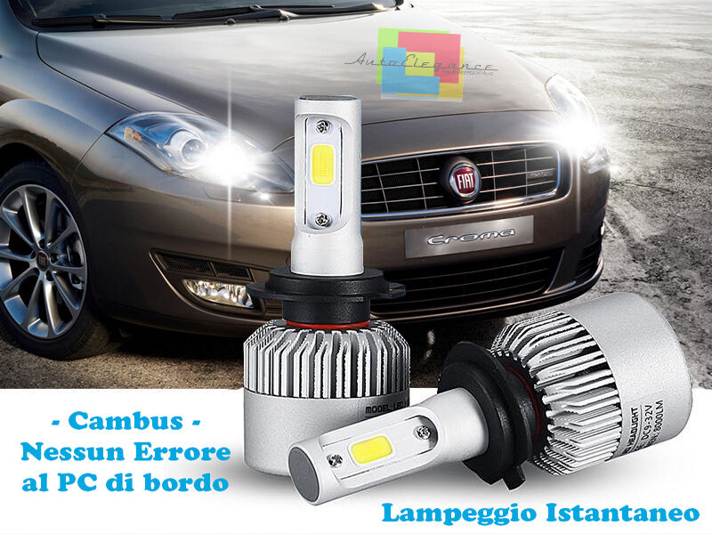 LAMPADE ABBAGLIANTI LED FIAT CROMA 2005-2010 LAMPEGGIO ISTANTANEO 6000K