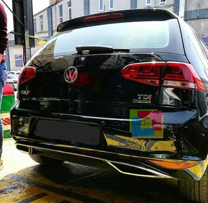 VW GOLF 7 VII 2012 AL 2017 DIFFUSORE POSTERIORE 7.5 LOOK SOTTO PARAURTI ABS