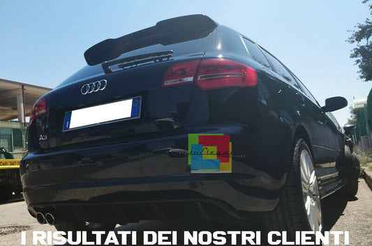 SPOILER POSTERIORE SUL TETTO AUDI A3 8P 05-12 SPORTBACK - LOOK RS3 IN ABS