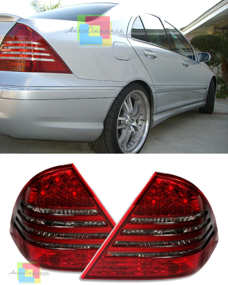 FARI POSTERIORI A LED MERCEDES CLASSE C W203 2000-2007 FANALI ROSSO FUME