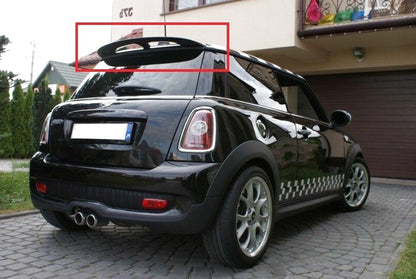 MINI COOPER R56 2005-2014 SPOILER POSTERIORE SUL TETTO SPORTIVO NERO LUCIDO 0154
