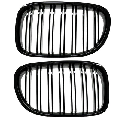 GRILLE DOUBLE BAND BLACK-GLOSSY Performance for BMW 7 series F01 F02 08-15