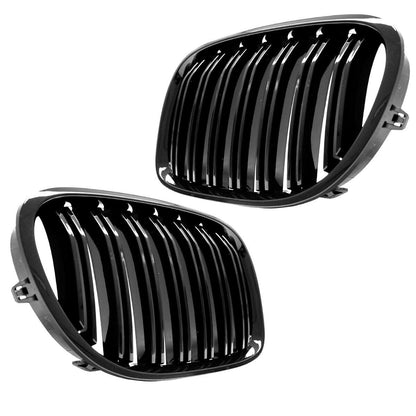 GRILLE DOUBLE BAND BLACK-GLOSSY Performance for BMW 7 series F01 F02 08-15