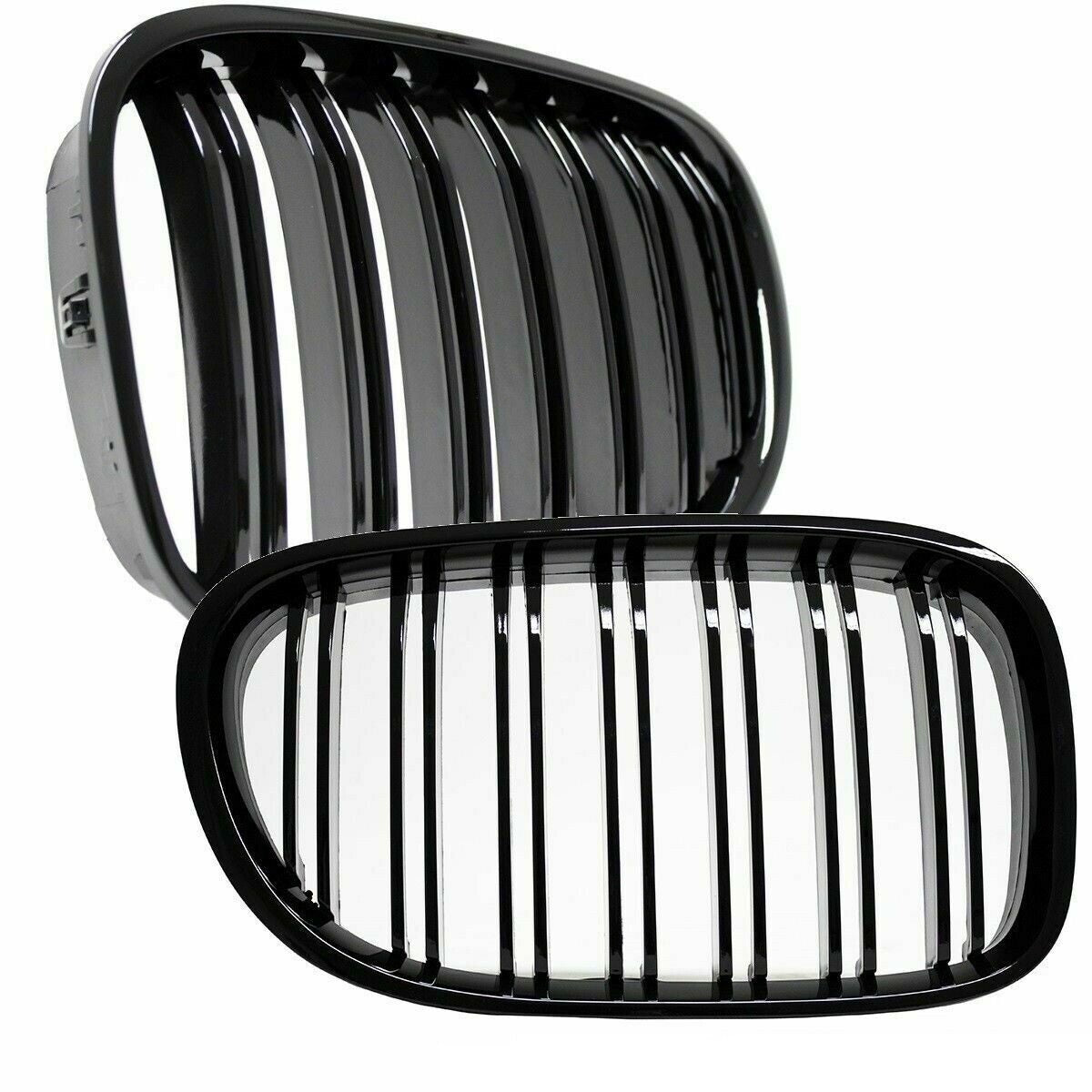GRILLE DOUBLE BAND BLACK-GLOSSY Performance for BMW 7 series F01 F02 08-15