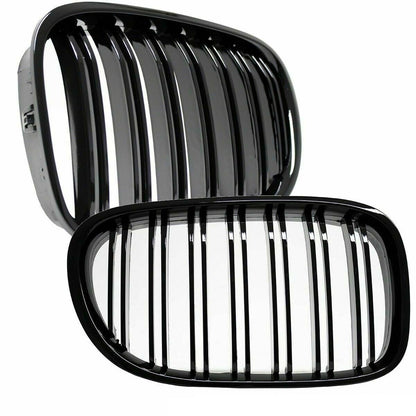 GRILLE DOUBLE BAND BLACK-GLOSSY Performance for BMW 7 series F01 F02 08-15