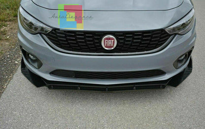 0093 FIAT TIPO 2015+ SPLITTER PARAURTI ANTERIORE NERO LUCIDO LOOK RS AUTOELEGANCERICAMBI