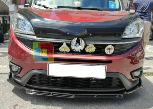 0100 FIAT DOBLO SPLITTER PARAURTI ANTERIORE NERO LUCIDO LOOK RS AUTOELEGANCERICAMBI