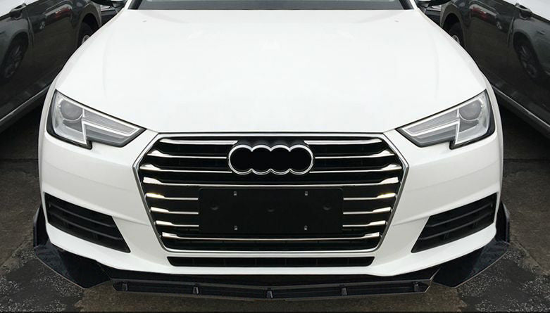 AUDI A4 B9 2015+ SPLITTER SOTTO PARAURTI ANTERIORE NERO LUCIDO LOOK RS AUTOELEGANCERICAMBI