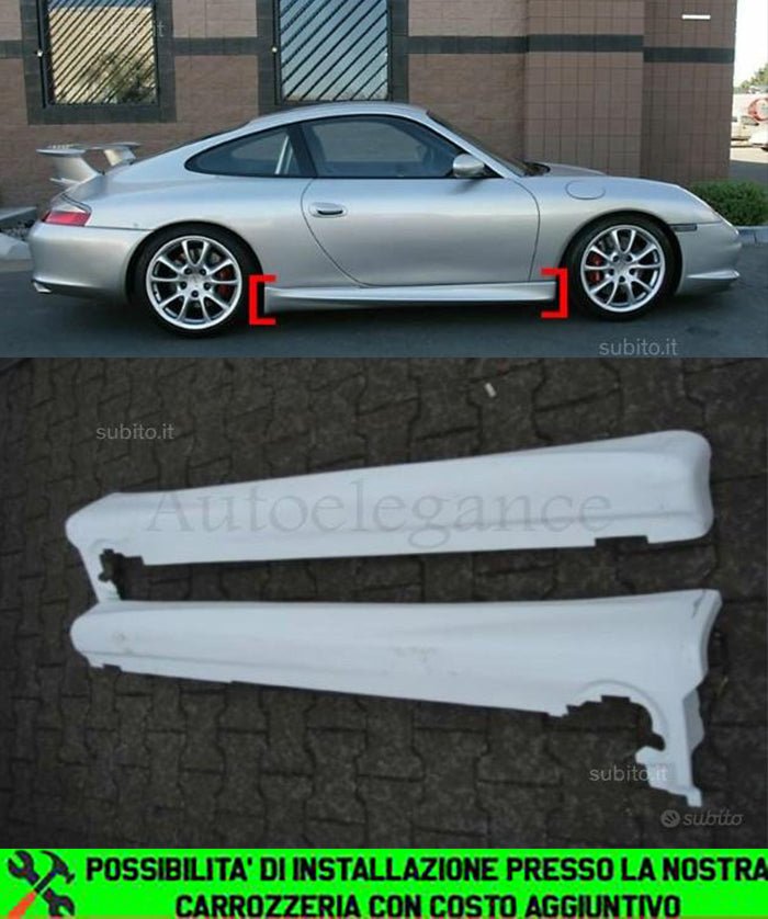 PORSCHE 911 996 SPOILER MINIGONNE LATERALI LOOK GT3