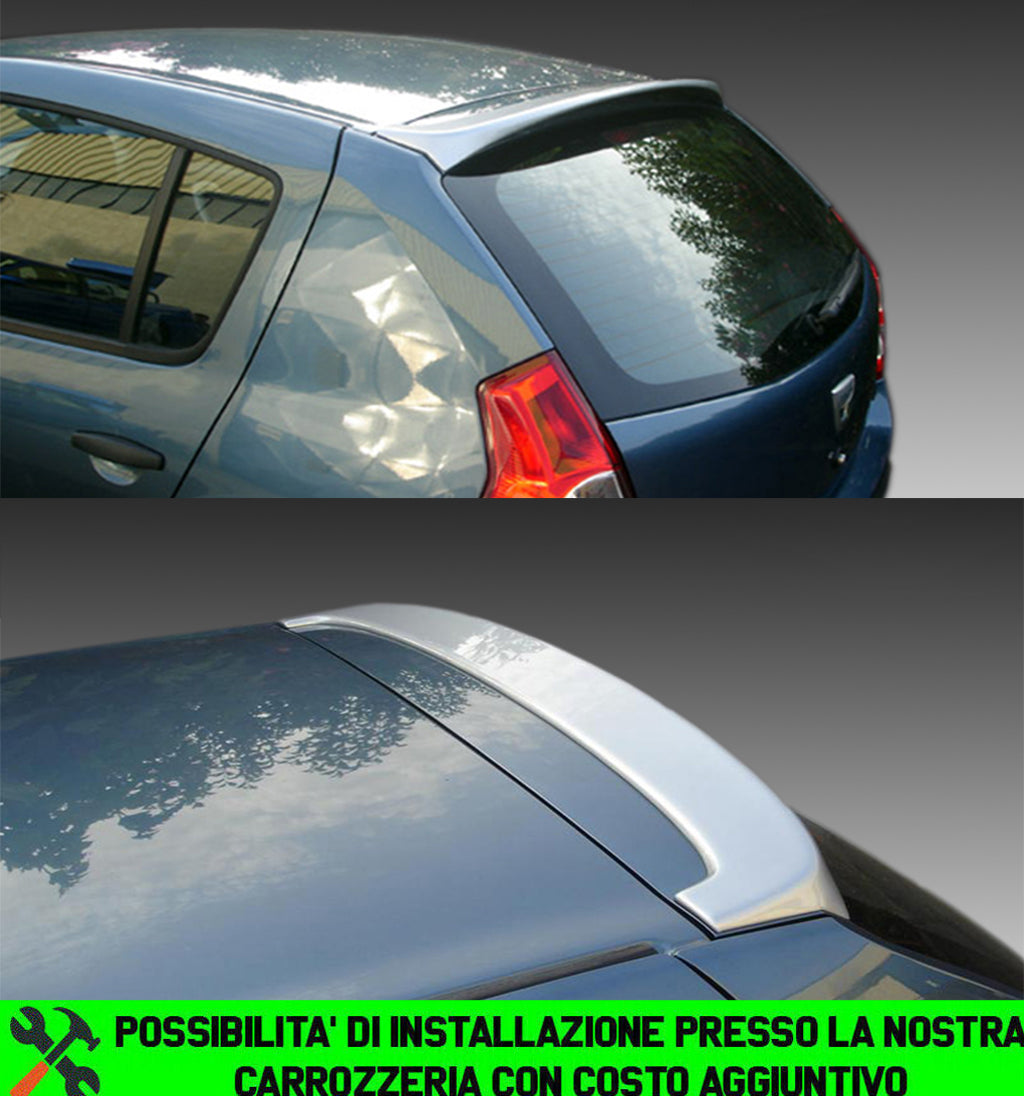 DACIA SANDERO I 2008-2012 SPOILER SUL TETTO ALETTONE SPORTIVO IN ABS AUTOELEGANCERICAMBI