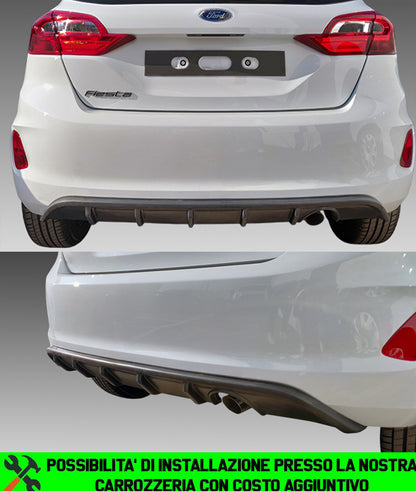 FORD FIESTA VIII 2017+ DIFFUSORE SPOILER SOTTO PARAURTI POSTERIORE IN ABS