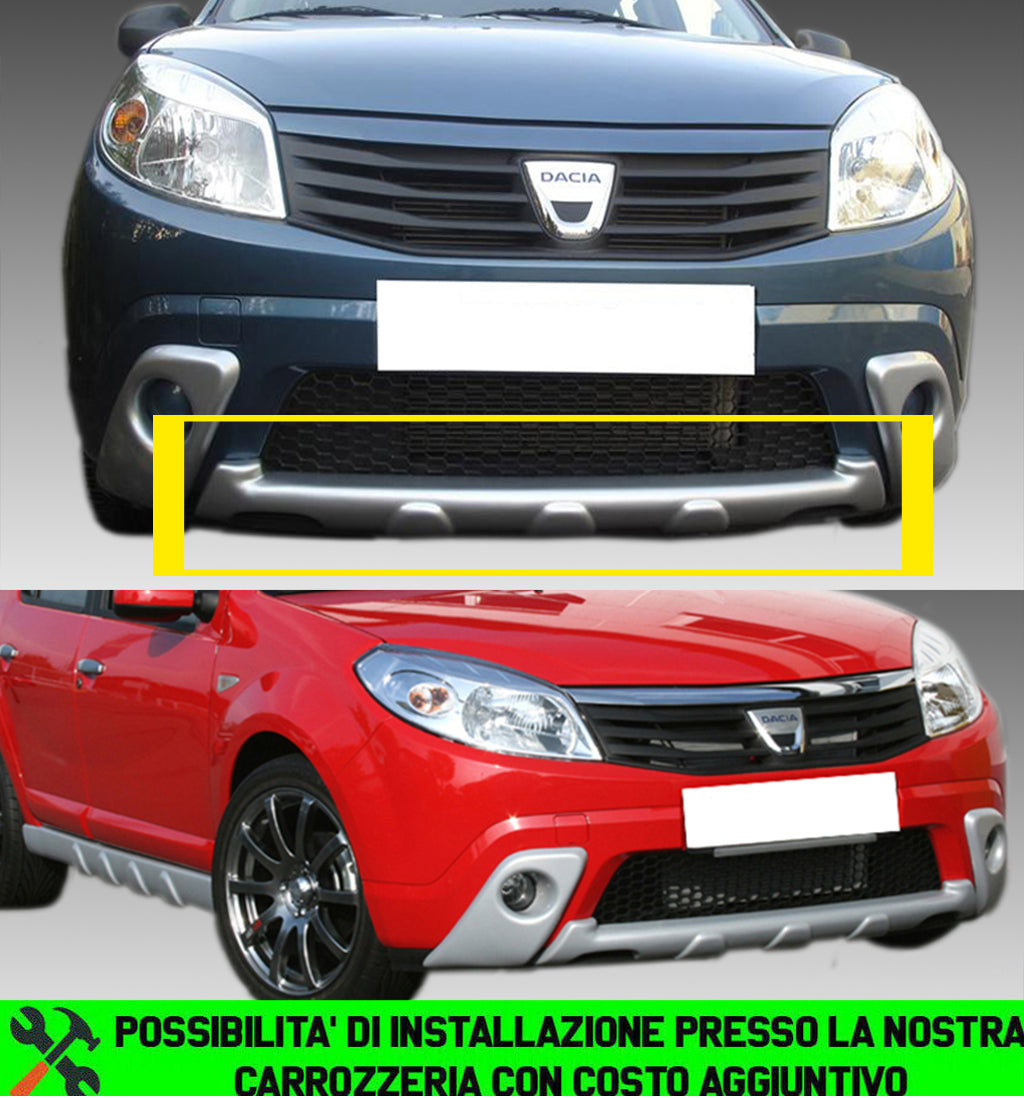 DACIA SANDERO I 2008-2012 SPOILER SOTTO PARAURTI ANTERIORE IN ABS AUTOELEGANCERICAMBI